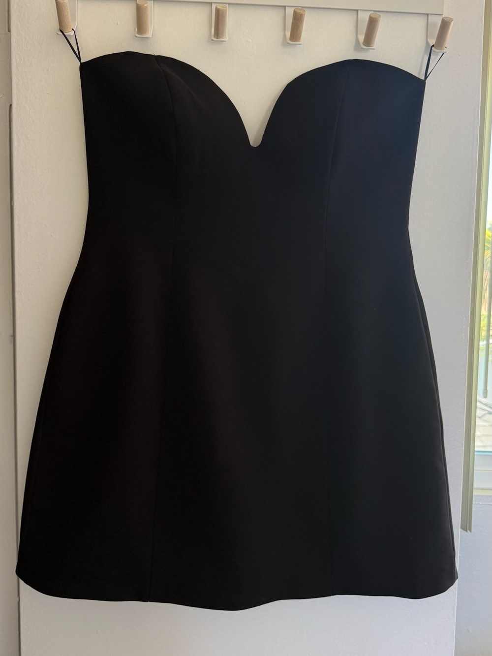 Zara Strapless Sweetheart Black Mini Dress